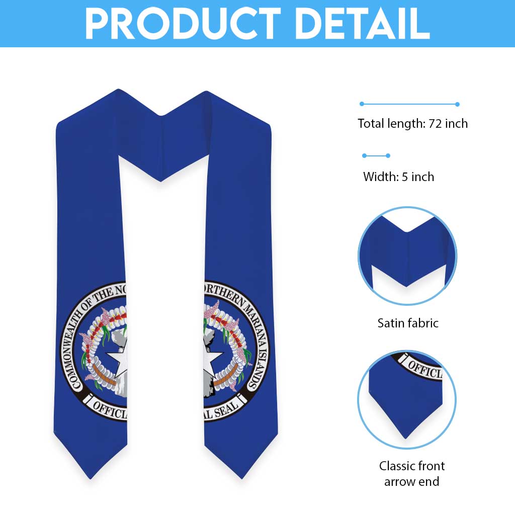 Northern Mariana Islands Graduation Stole Coat Of Arms Style LT05 - Polynesian Pride