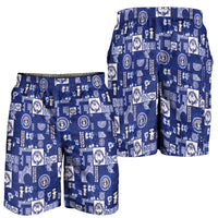 Northern Mariana Islands Magof Nochebuena Shorts for Men Pacific Patchwork Xmas Vibes LT9 - Polynesian Pride