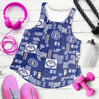 Northern Mariana Islands Magof Nochebuena Women Racerback Tank Pacific Patchwork Xmas Vibes - Polynesian Pride