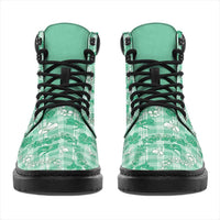 Omaomao Aloha Hawaii All Season Boots Plumeria Lei With Palaka Motif - Polynesian Pride