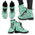 Omaomao Aloha Hawaii Leather Boots Plumeria Lei With Palaka Motif - Polynesian Pride