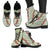 Omaomao Aloha Hawaii Leather Boots Rosebud Lei With Palaka Motif - Polynesian Pride