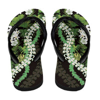 Omaomao Aloha Hawaii Lei Flip Flops Tropical Flowers Elegant Vibe - Polynesian Pride