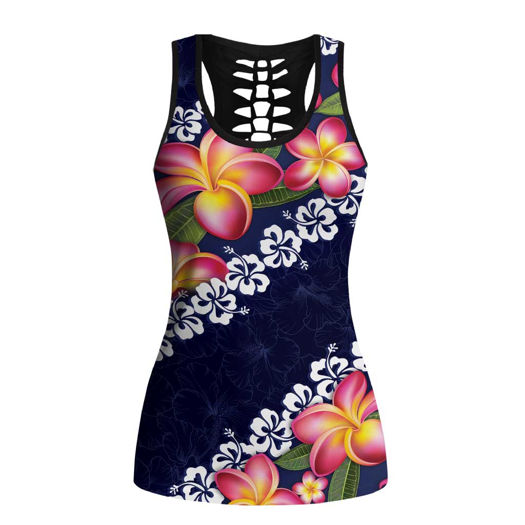 Omaomao Aloha Hawaii Lei Hollow Tank Top Tropical Flowers Elegant Vibe LT14 Female Green - Polynesian Pride