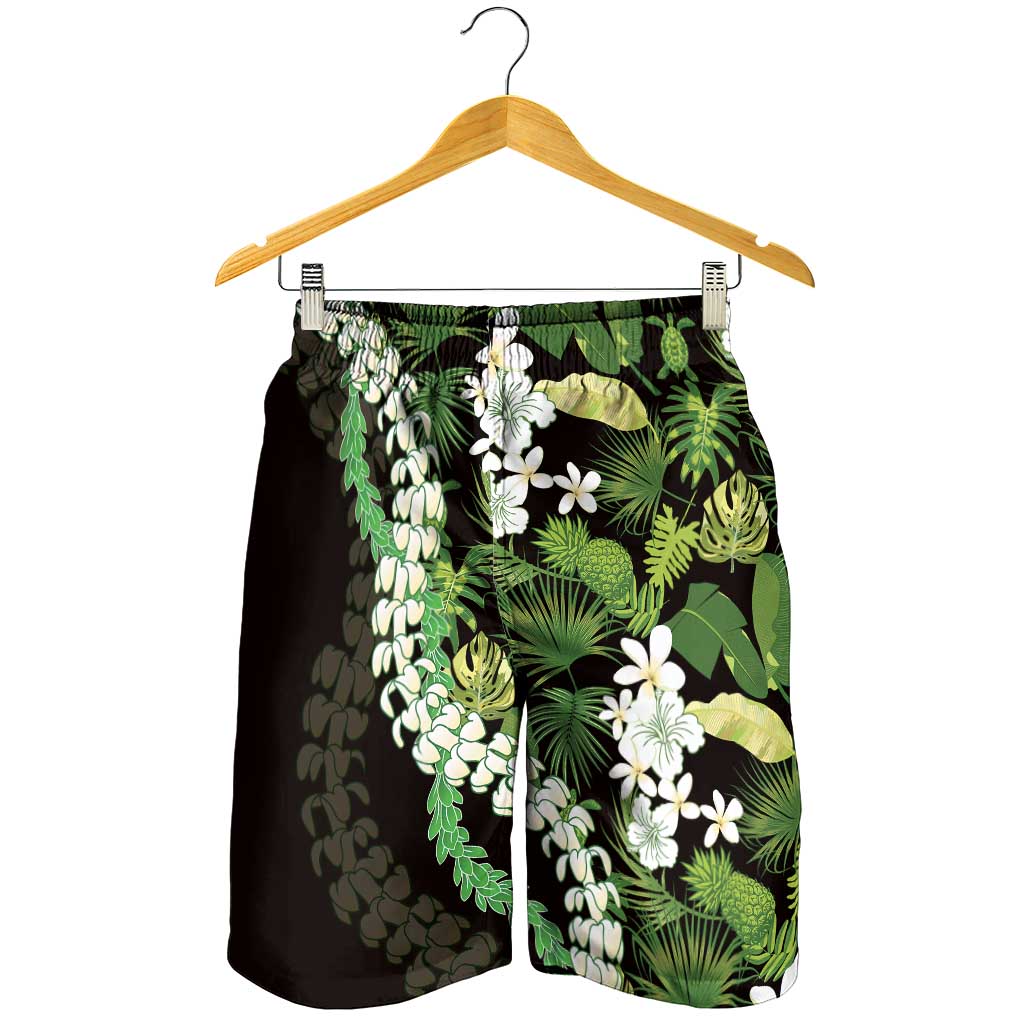 Omaomao Aloha Hawaii Lei Shorts for Men Tropical Flowers Elegant Vibe LT14 - Polynesian Pride