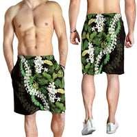 Omaomao Aloha Hawaii Lei Shorts for Men Tropical Flowers Elegant Vibe LT14 - Polynesian Pride