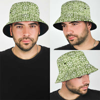 Omaomao Palaka Quilt Hawaii Bucket Hat Hawaiian Tropical Monstera Sea Turtle LT14 - Polynesian Pride