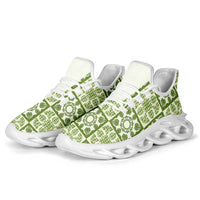 Omaomao Palaka Quilt Hawaii Clunky Sneakers Hawaiian Tropical Monstera Sea Turtle LT14 - Polynesian Pride