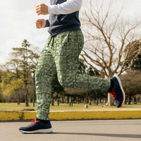 Omaomao Palaka Quilt Hawaii Jogger Pants Hawaiian Tropical Monstera Sea Turtle LT14 - Polynesian Pride