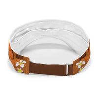 Orange Banana Leaf Hawaii Sun Visor Cap Lau Maia Plumeria Tropical Summer Vibes