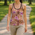 Orange Hawaii Hibiscus Tropical Flowers Motifs Hollow Tank Top - Polynesian Pride