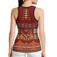 Oxblood Batik Papua-inspired Pattern Hollow Tank Top LT9 - Polynesian Pride