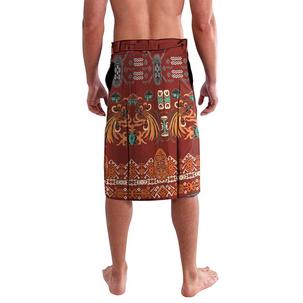 Oxblood Batik Papua-inspired Pattern Lavalava - Polynesian Pride