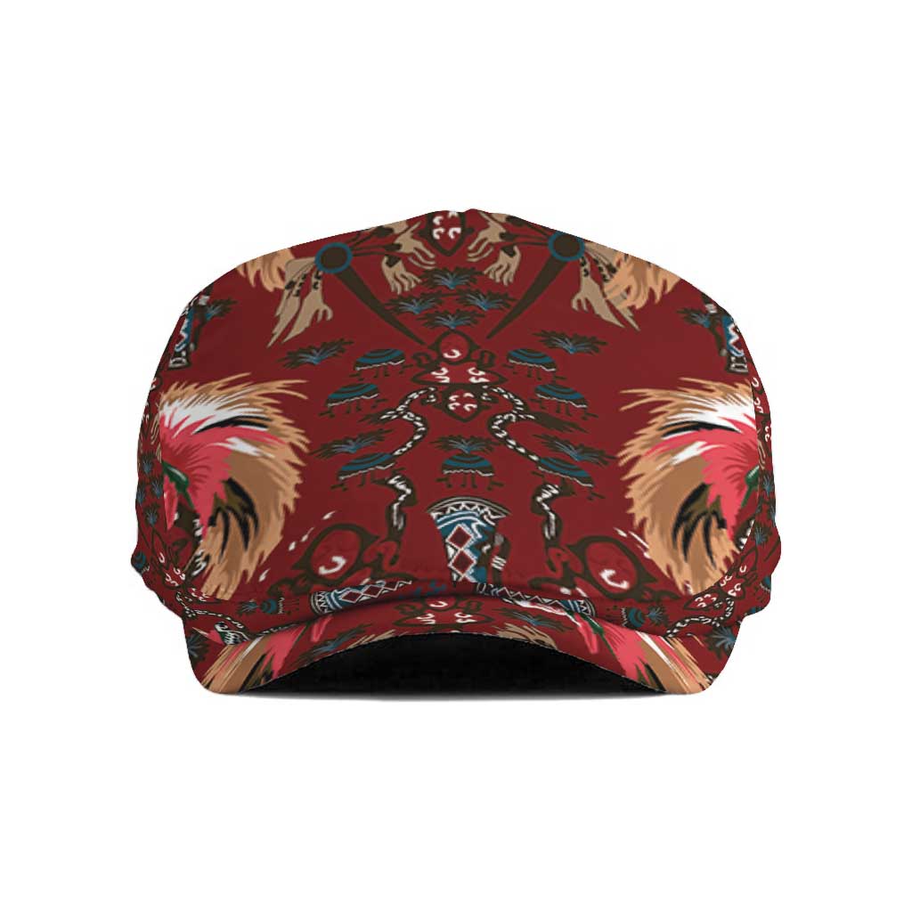 Oxblood Bird of Batik Papua Jeff Hat Exotic Natural Wealth of Papua - Polynesian Pride