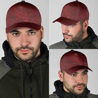 Oxblood Polynesia Classic Cap Hawaiian Tribal Hammerhead Shark Tattoo LT14