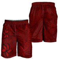 Oxblood Polynesia Shorts for Men Hawaiian Tribal Hammerhead Shark Tattoo LT14 - Polynesian Pride