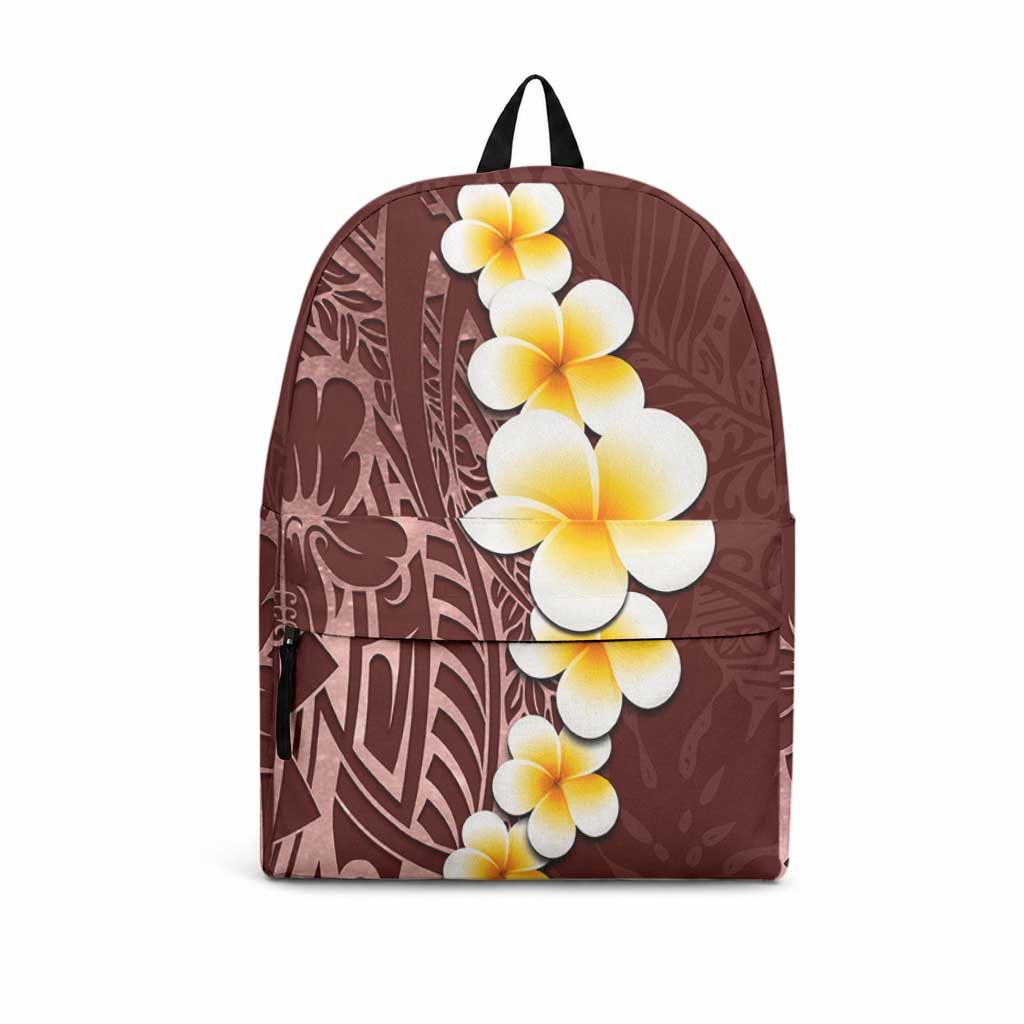Oxblood Tropical Plumeria With Galaxy Polynesian Art Backpack LT14 Oxblood - Polynesian Pride