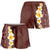 Oxblood Tropical Plumeria With Galaxy Polynesian Art Shorts for Women - Polynesian Pride