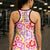 Palaka with Honu and Hibiscus Hollow Tank Top Hawaiian Heritage Spirit - Polynesian Pride