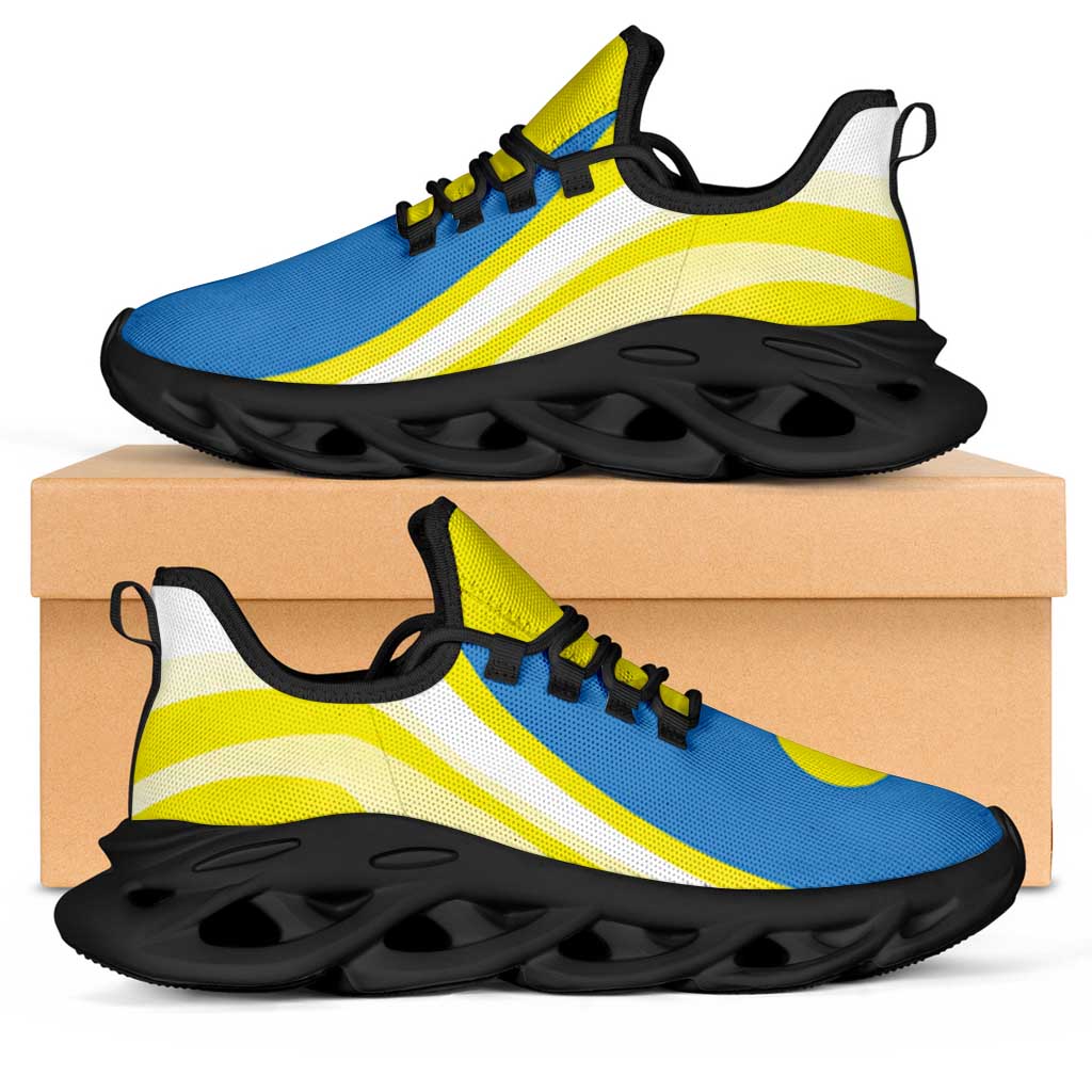 Palau Clunky Sneakers Flag-Inspired Curve Style LT05 Yellow - Polynesian Pride