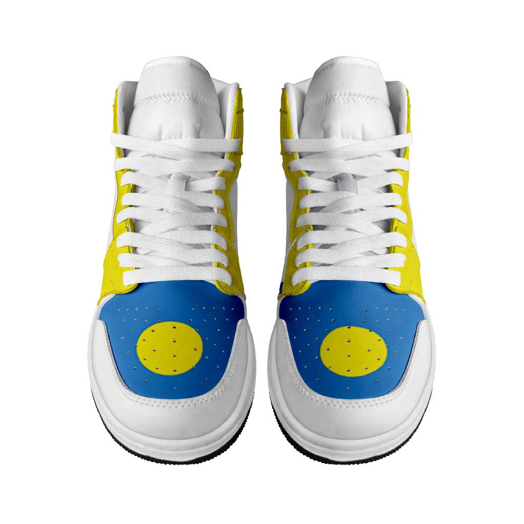 Palau High Sneakers AJ1 Coat Of Arms Flag Inspired LT05 - Polynesian Pride