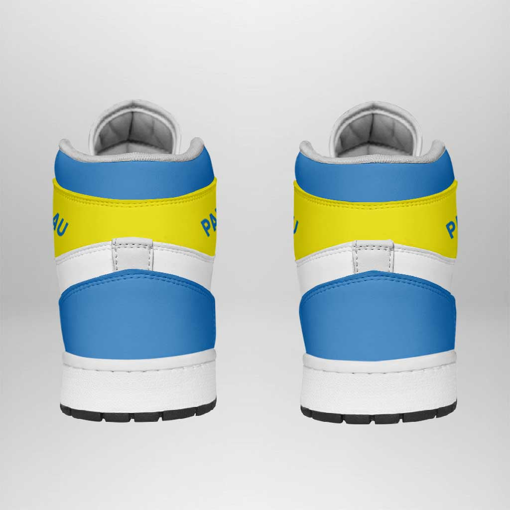 Palau High Sneakers AJ1 Coat Of Arms Flag Inspired LT05 - Polynesian Pride