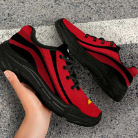 Papua New Guinea Chunky Sneakers Flag-Inspired Curve Style LT05 - Polynesian Pride