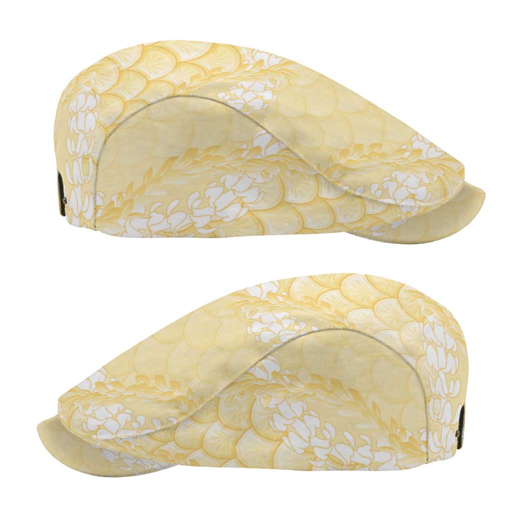 Pastel Yellow Mermaid Puakenikeni Maile Lei Jeff Hat LT01 - Polynesian Pride