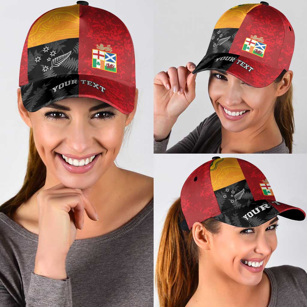 Personalised British Lions-AUNZ Classic Cap Australia-New Zealand Indigenous Motif LT09