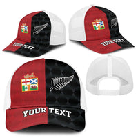 Personalised British Lions New Zealand Mesh Trucker Cap Sporty Style - Polynesian Pride