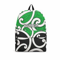 Personalised Kakariki Maori Koru New Zealand Backpack LT14 Green - Polynesian Pride