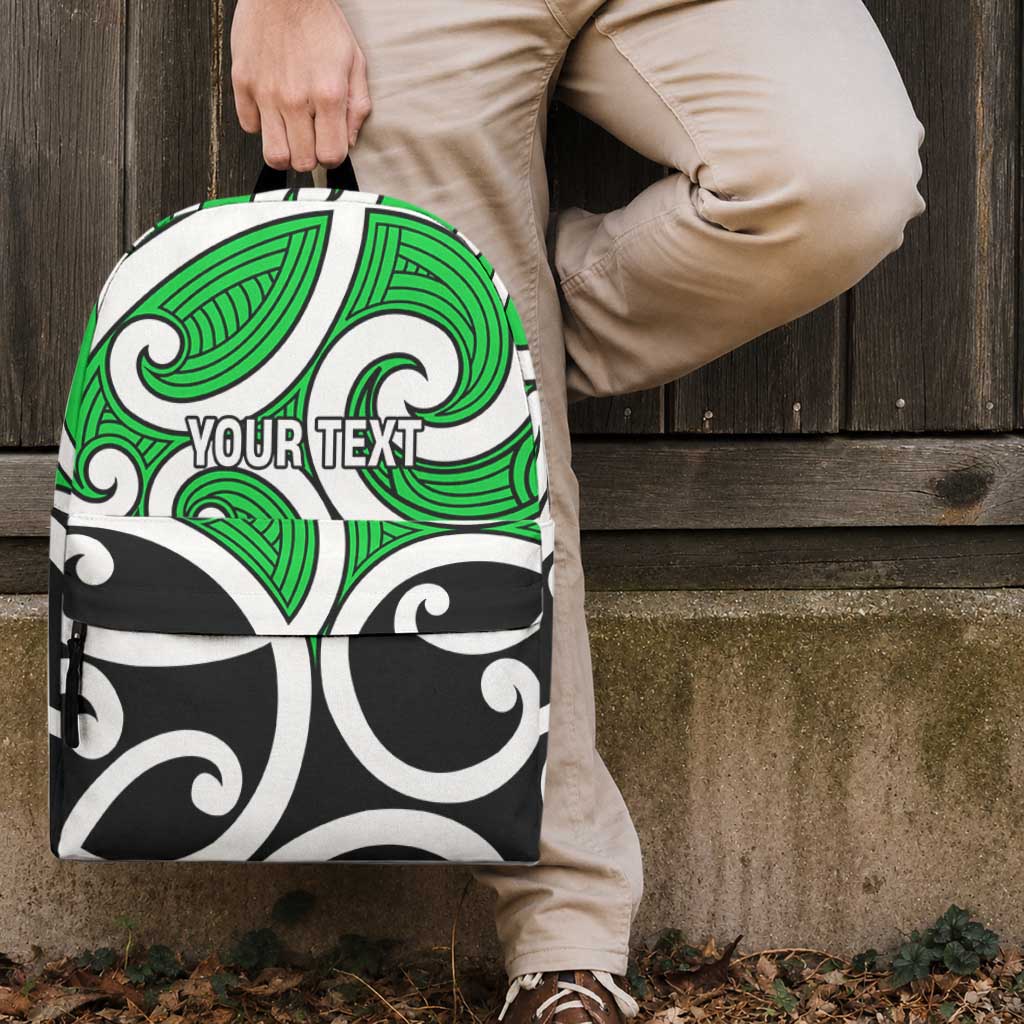Personalised Kakariki Maori Koru New Zealand Backpack LT14 - Polynesian Pride