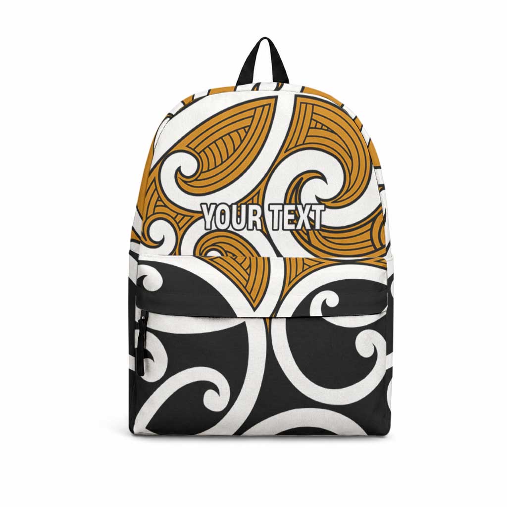 Personalised Karaka Maori Koru New Zealand Backpack LT14 Orange - Polynesian Pride