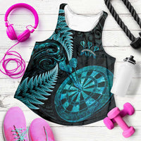 New Zealand Darts Women Racerback Tank Happiness Is A Tight Threesome Maori Paua Shell LT14