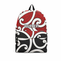 Personalised Whero Maori Koru New Zealand Backpack LT14 Red - Polynesian Pride