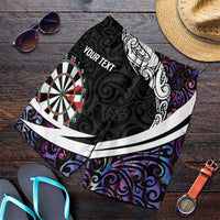 Personalized NZ Darts Shorts for Men Paua Shell Maori Koru Whakairo - Purple LT7 Purple - Polynesian Pride