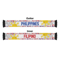 Philippines Flag Day Soccer Scarf Filipino Feather Pattern LT9