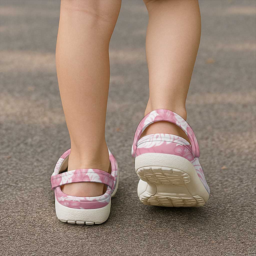 Pink Aloha Hawaii Clogs Shoes Monstera Hibiscus Plumeria Seamless Vibes - Polynesian Pride