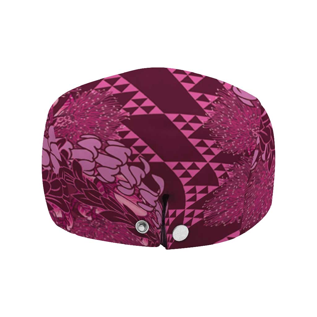 Pink Aloha Hawaii Jeff Hat Hawaiian Kakau Ohia Lehua Lei - Polynesian Pride