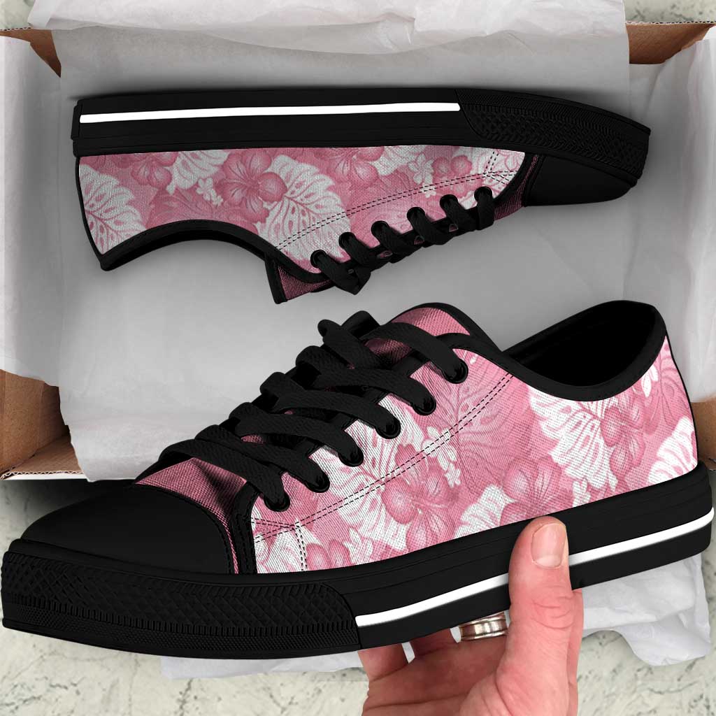 Pink Aloha Hawaii Low Top Shoes Monstera Hibiscus Plumeria Seamless Vibes - Polynesian Pride