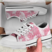 Pink Aloha Hawaii Low Top Shoes Monstera Hibiscus Plumeria Seamless Vibes - Polynesian Pride