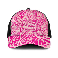 Pink Gradient Polynesia Baseball Net Cap Hawaiian Tribal Hammerhead Shark Tattoo - Polynesian Pride