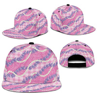 Pink Hawaii Palaka Honohono Pikake Snapback Cap Hawaiian Orchid Lei Polynesian Pattern - Polynesian Pride