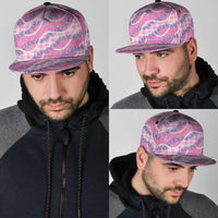 Pink Hawaii Palaka Honohono Pikake Snapback Cap Hawaiian Orchid Lei Polynesian Pattern - Polynesian Pride