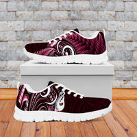 Pink New Zealand Sneakers Aotearoa Silver Fern With Manaia Maori Unique LT14 Pink - Polynesian Pride