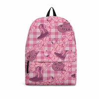 Pink Palaka Hawaii Cowboy Backpack Puakenikeni Lei Paniolo Papale Seamless Vibes LT14 Pink - Polynesian Pride