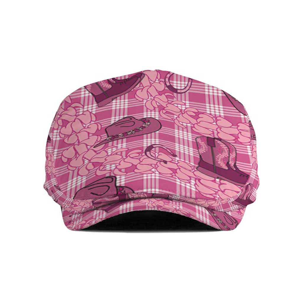Pink Palaka Hawaii Cowboy Jeff Hat Puakenikeni Lei Paniolo Papale Seamless Vibes - Polynesian Pride