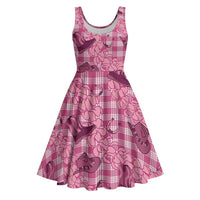 Pink Palaka Hawaii Cowboy Midi Dress Puakenikeni Lei Paniolo Papale Seamless Vibes - Polynesian Pride