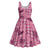 Pink Palaka Hawaii Cowboy Midi Dress Puakenikeni Lei Paniolo Papale Seamless Vibes - Polynesian Pride
