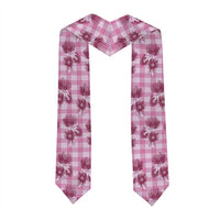 Pink Palaka Hawaii Graduation Stole Hawaiian Lehua Blossoms LT05 - Polynesian Pride